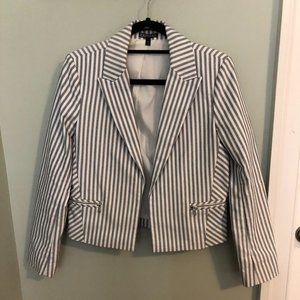 Express Women's Blazer, blue and white